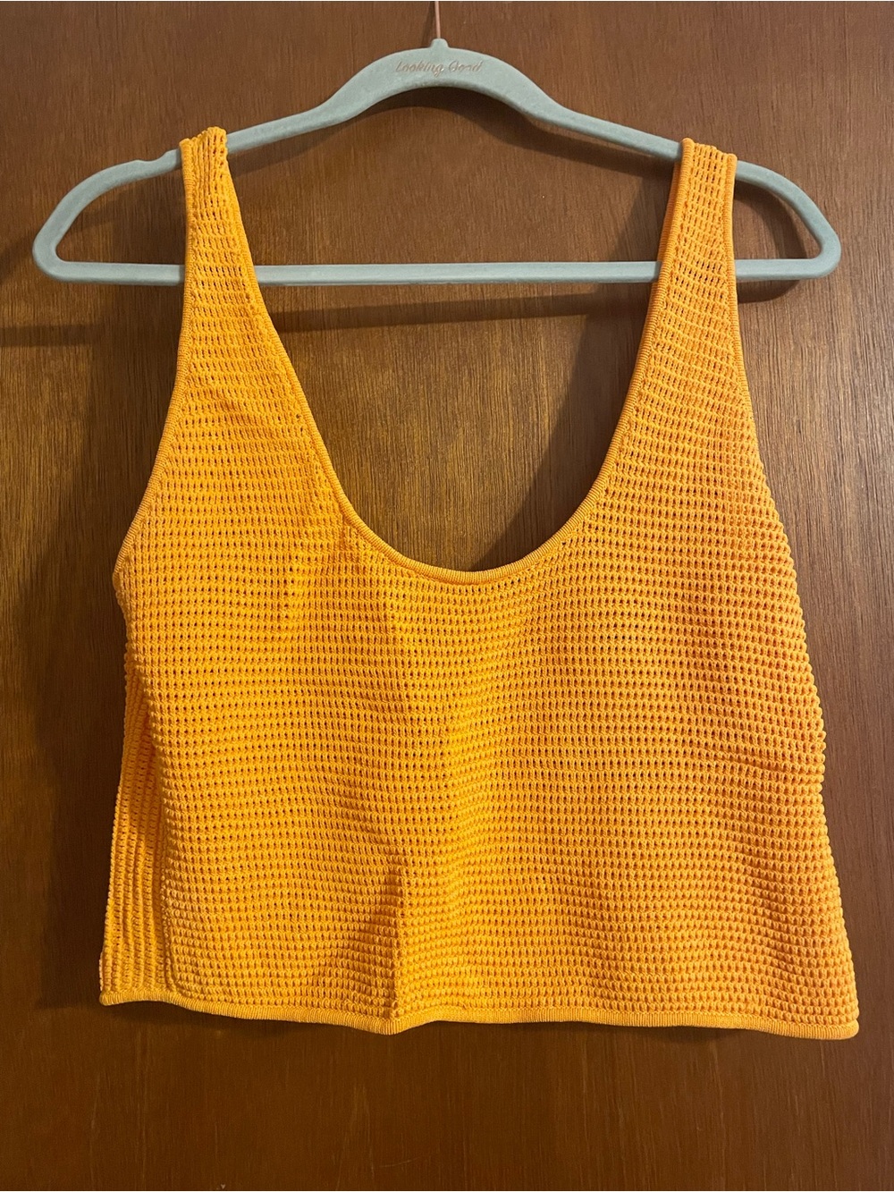 Frame Denim Orange Crochet Tank